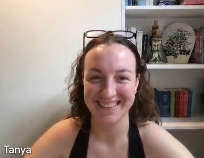 Tanya on the weekly team call